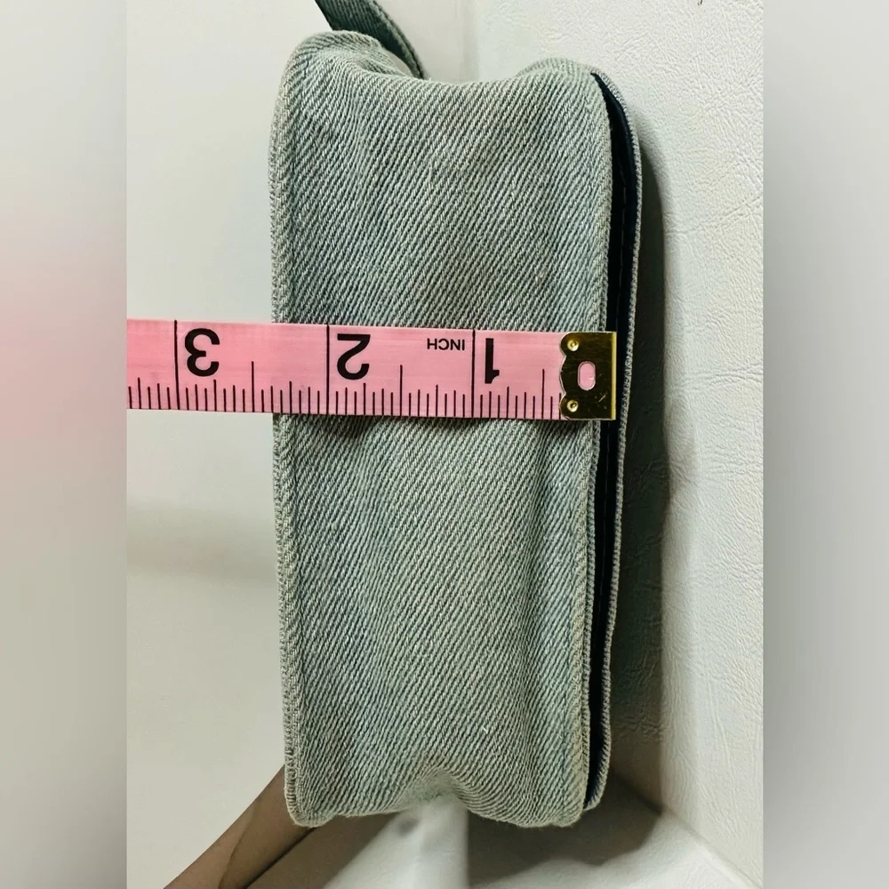 Women's Boho Hippie Colorful Denim Crossbody Shoulder Bag Patched Purse